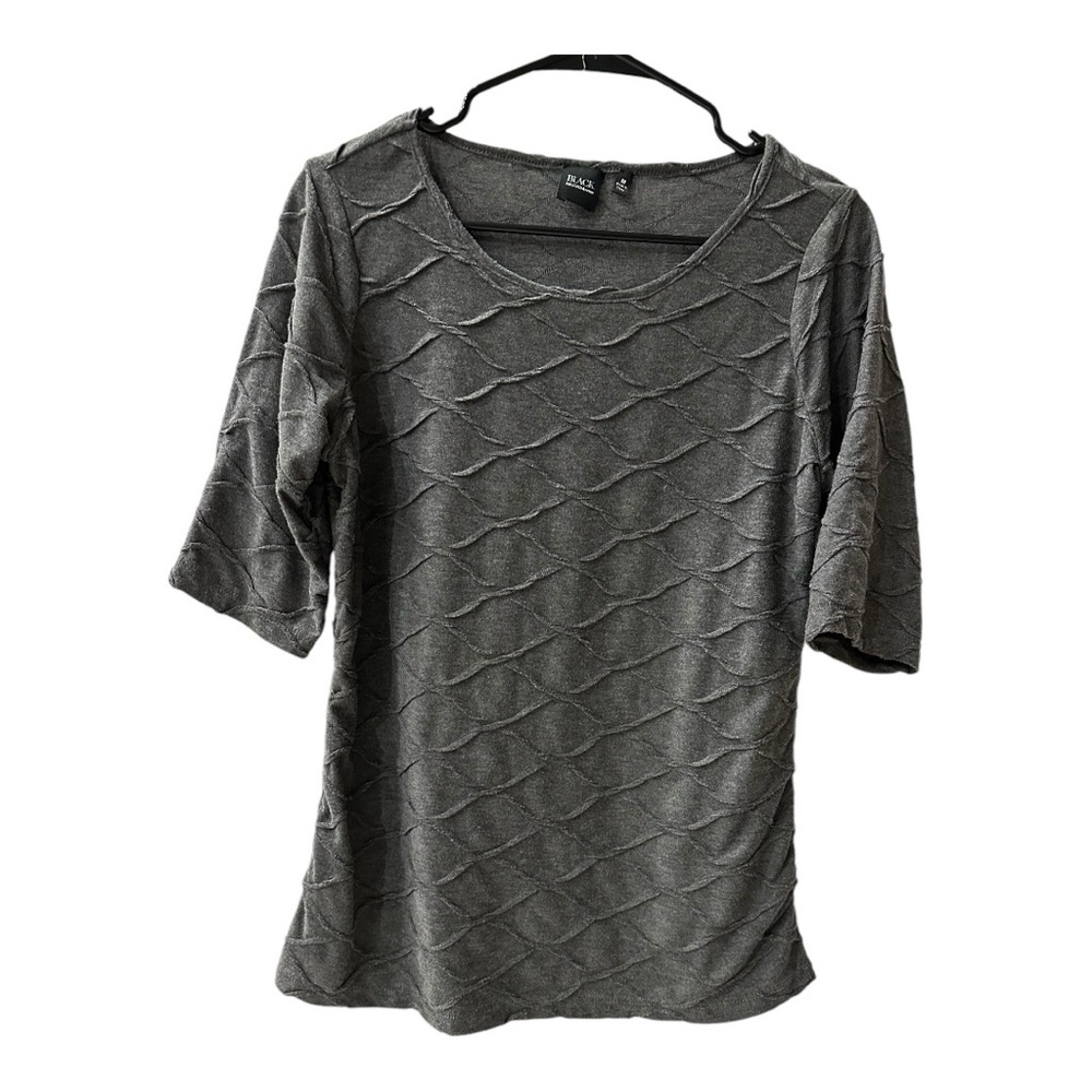 Black Saks Fifth Avenue Grey Women’s Dress Shirt Size M